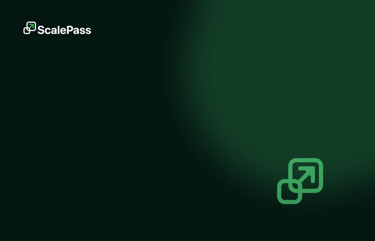Infrastructure → Capacity → Agency — ScalePass manifesto artwork